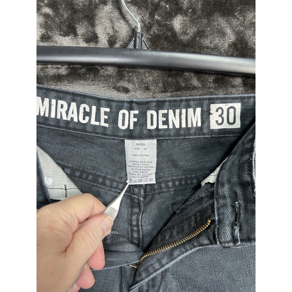 Miracle of Denim Men's 30 Jeans Gray Slim Straight Casual Cotton Preppy - Picture 5 of 11